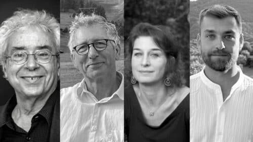 Montage des portraits de Luc Boltanski (©Fontana), Frédéric Lambert (©Bonhivers), Laurence Kaufmann (©Unil), Swan Dufour